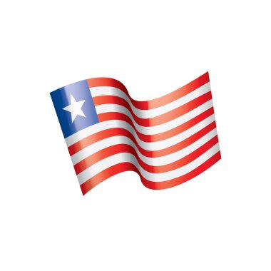 Liberya bayrağı, vektör çizim