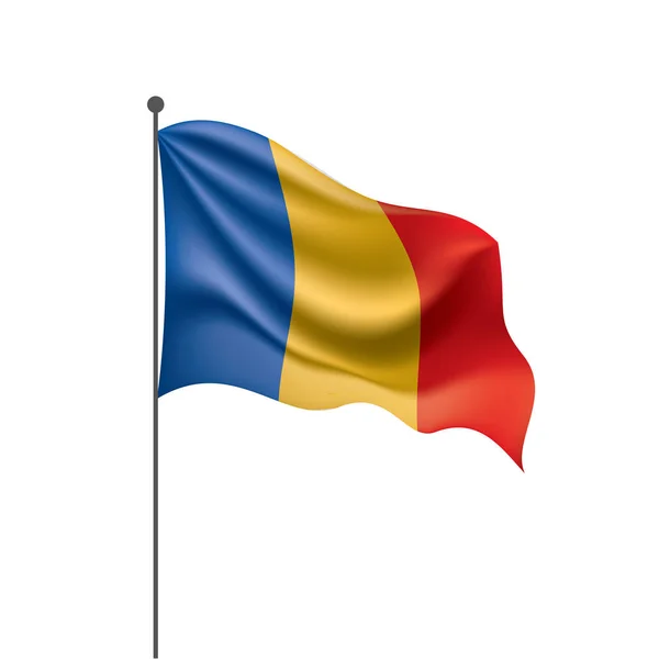 Bandera de Chad, vector de ilustración — Vector de stock