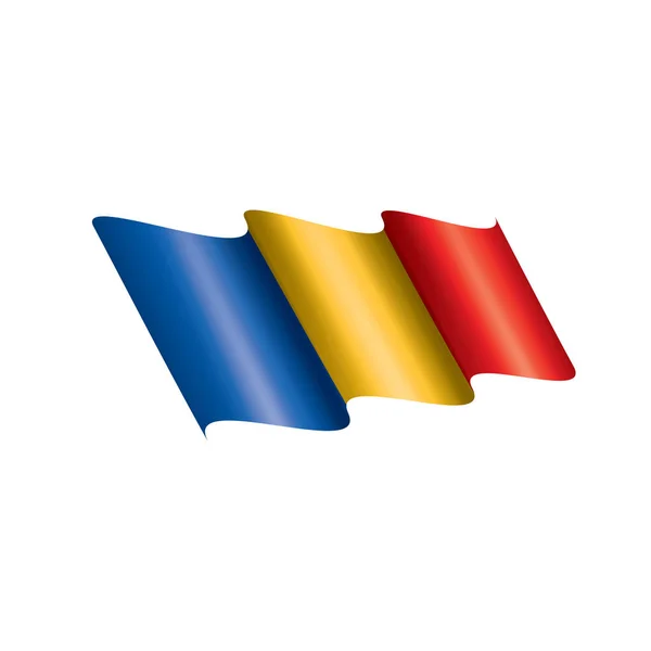 Tchads flagga, vektorillustration — Stock vektor