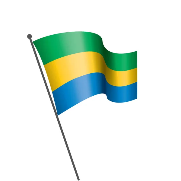 Vlag van Gabon, vectorillustratie — Stockvector