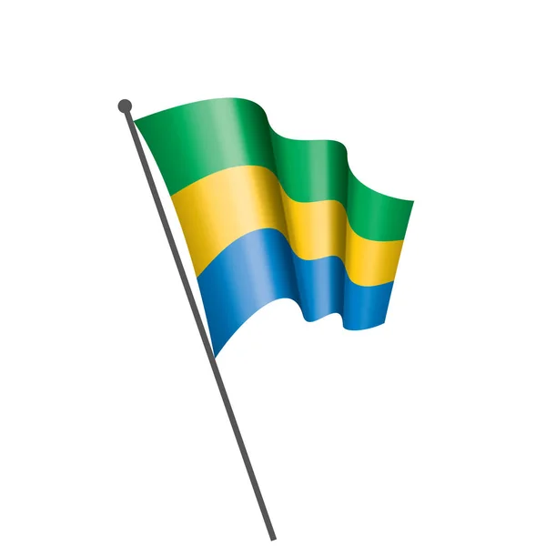 Vlag van Gabon, vectorillustratie — Stockvector