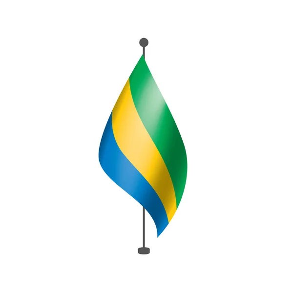 Vlag van Gabon, vectorillustratie — Stockvector