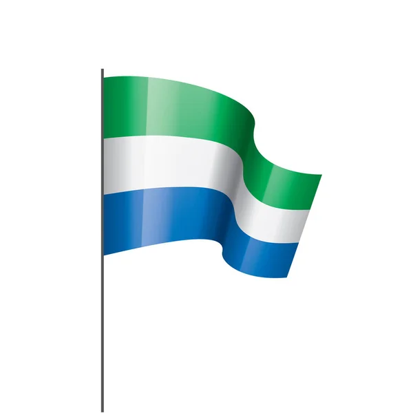 Vlag van Sierra Leone, vectorillustratie — Stockvector