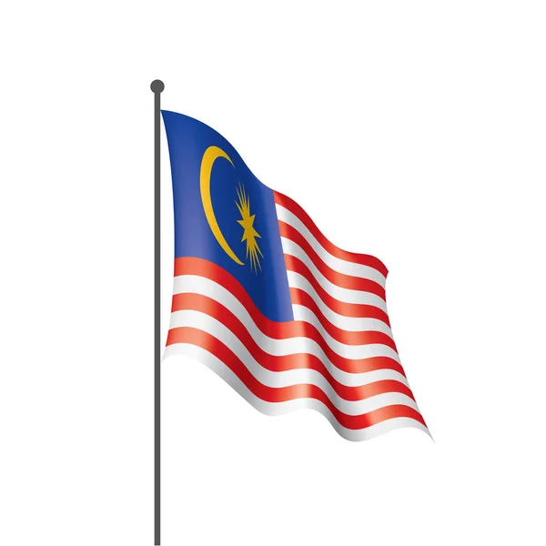 Malaysische Flagge, Vektorillustration — Stockvektor