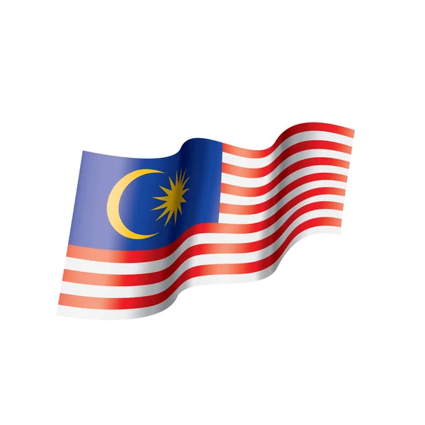 Malaysia flagga, vektorillustration — Stock vektor