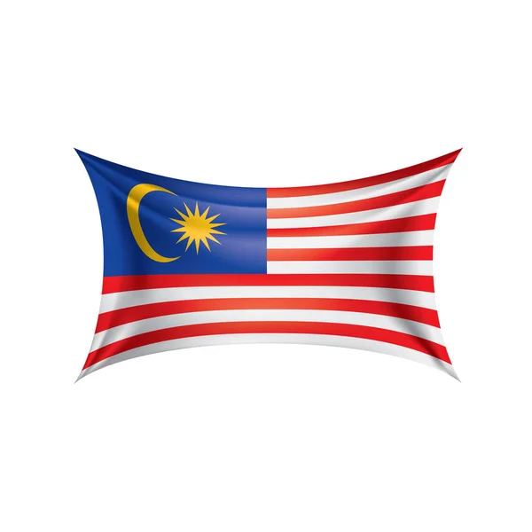 Bendera Malaysia, ilustrasi vektor - Stok Vektor