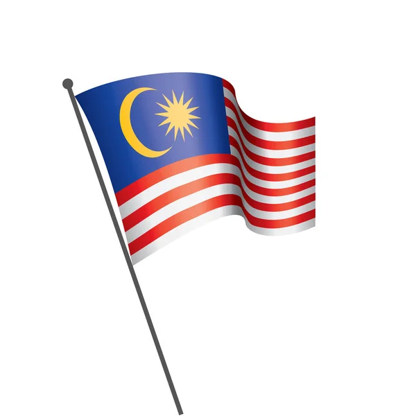 Malajzia zászló, vektoros illusztráció — Stock Vector