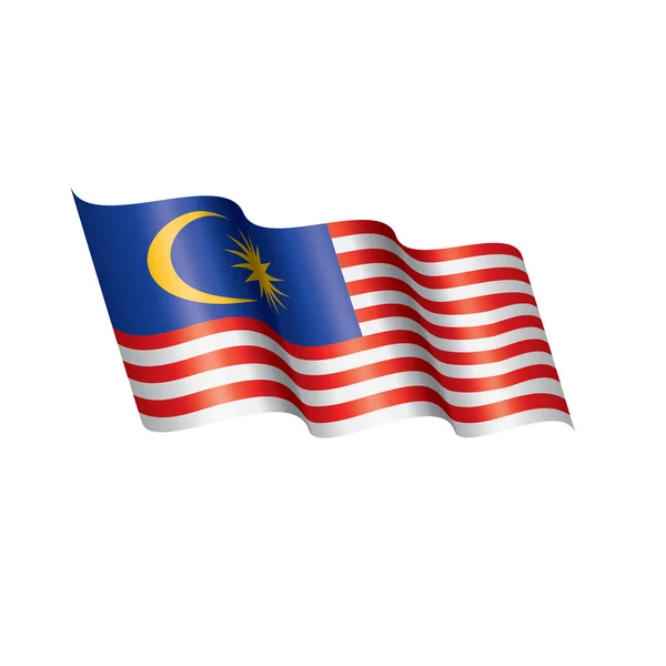 Флаг Малайзии, векторная иллюстрация — стоковый вектор