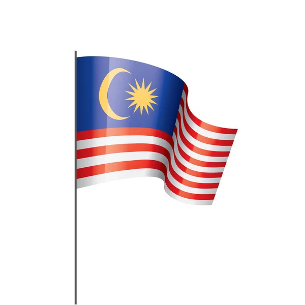 Malaysia flagga, vektorillustration — Stock vektor