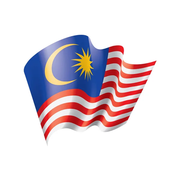 Bendera Malaysia, ilustrasi vektor - Stok Vektor