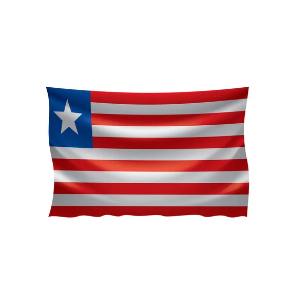Bandiera Liberia, illustrazione vettoriale — Vettoriale Stock