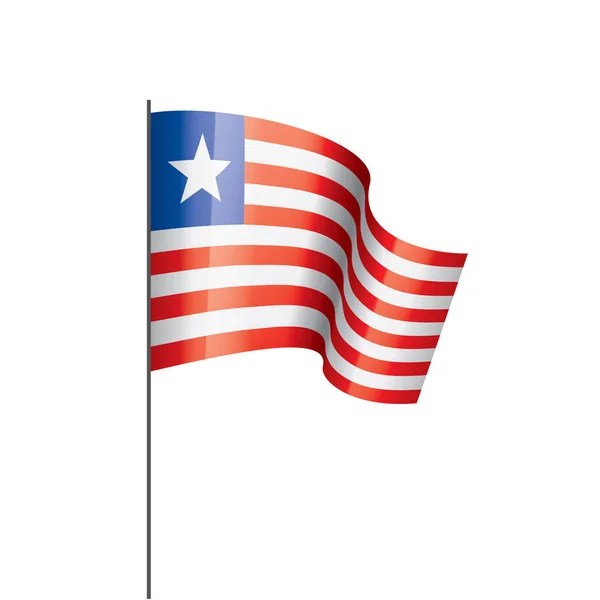 Libériai zászló, vektoros illusztráció — Stock Vector