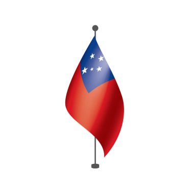 Samoa bayrak, vektör çizim