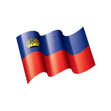 Lihtenştayn bayrağı, vektör çizim