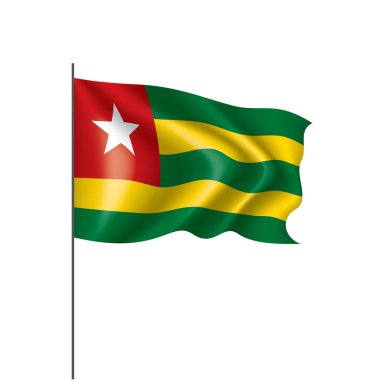 Togo bayrak, vektör çizim