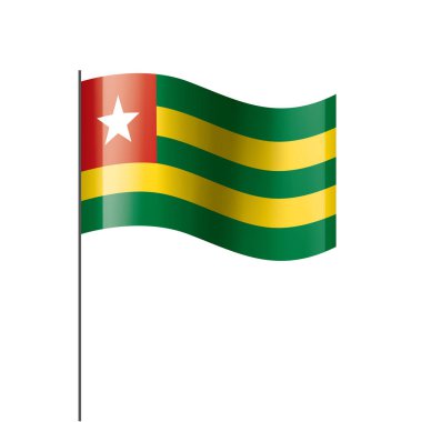 Togo bayrak, vektör çizim
