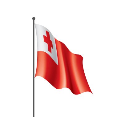 Tonga bayrak, vektör çizim