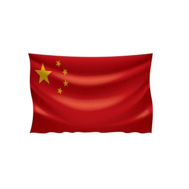 Çin bayrağı, vektör illüstrasyonu