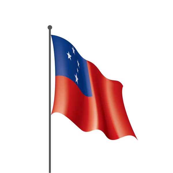 Bandera de Samoa, ilustración vectorial — Vector de stock