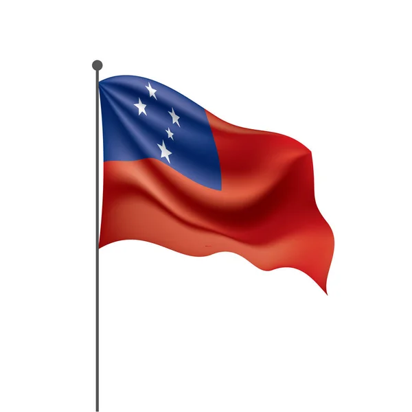 Bandiera Samoa, illustrazione vettoriale — Vettoriale Stock