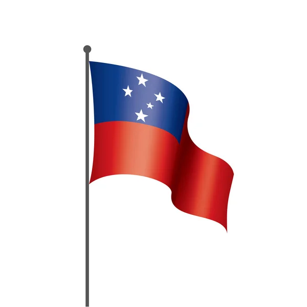 Bandiera Samoa Illustrazione Vettoriale Sfondo Bianco — Vettoriale Stock