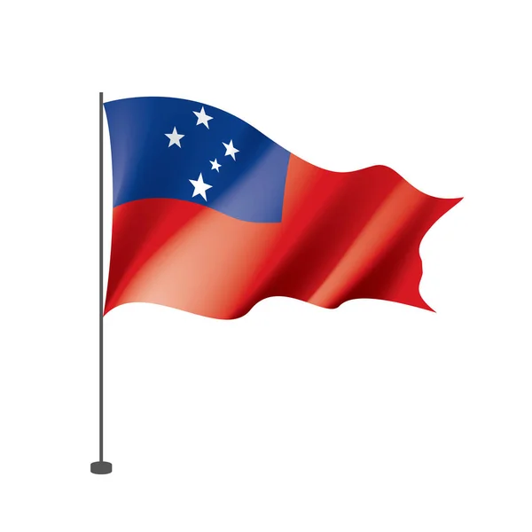 Samoa vlajka, vektorové ilustrace — Stockový vektor