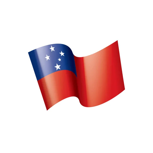 Samoa-Flagge, Vektorillustration — Stockvektor