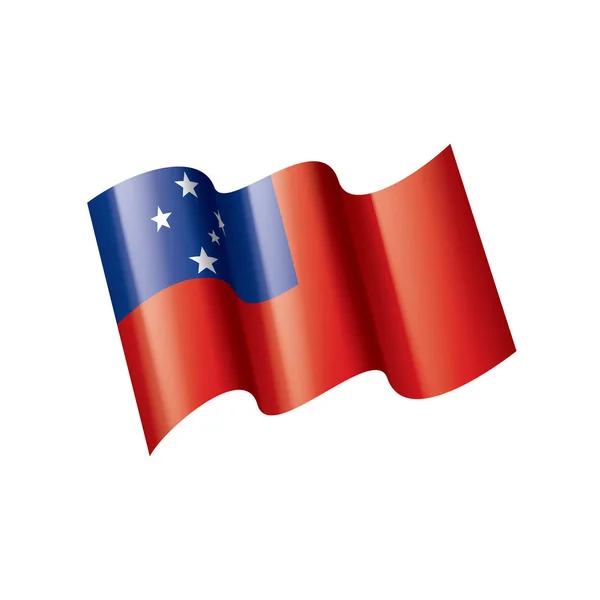 Bandera de Samoa, ilustración vectorial — Archivo Imágenes Vectoriales