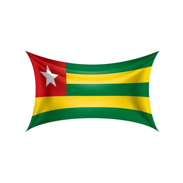 Togo Flagge, Vektorabbildung — Stockvektor