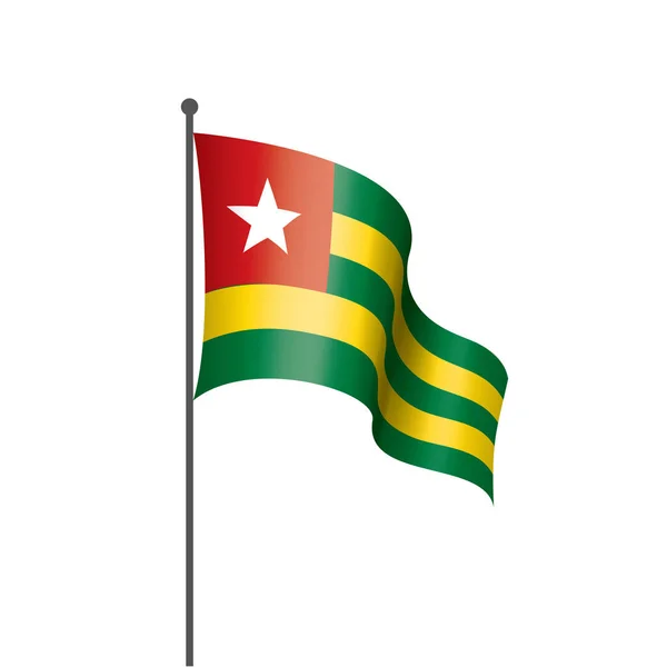 Togo Flagge, Vektorabbildung — Stockvektor
