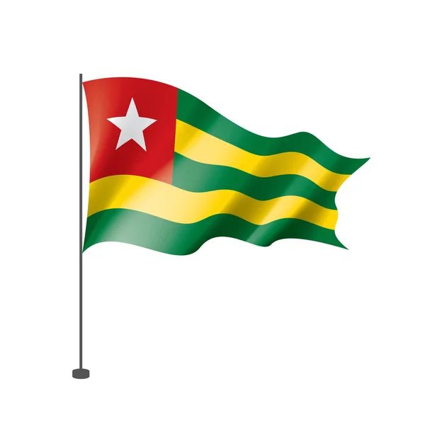 Togo Flagge, Vektorabbildung — Stockvektor