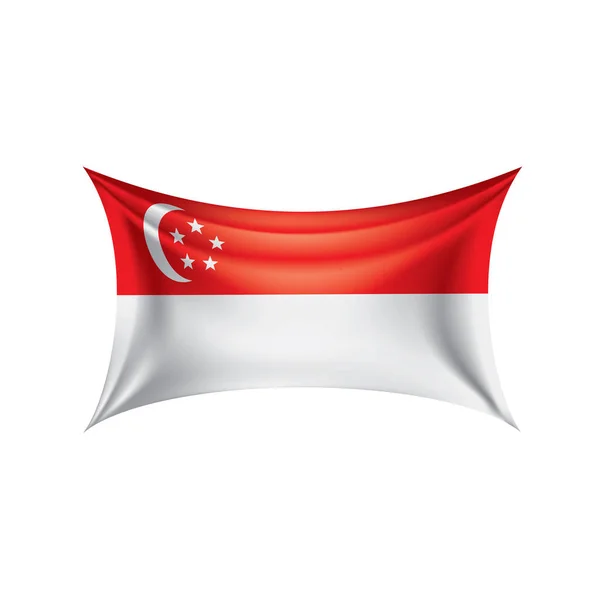 Singapore flag, vector illustration — Stock Vector