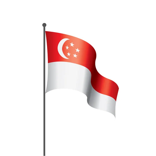 Флаг Сингапура, векторная иллюстрация — стоковый вектор