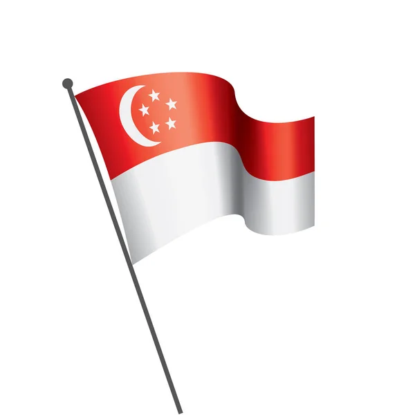 Bendera Singapura, ilustrasi vektor - Stok Vektor