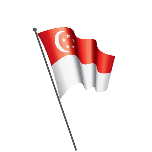 Singapore flag, vector illustration — Stock Vector