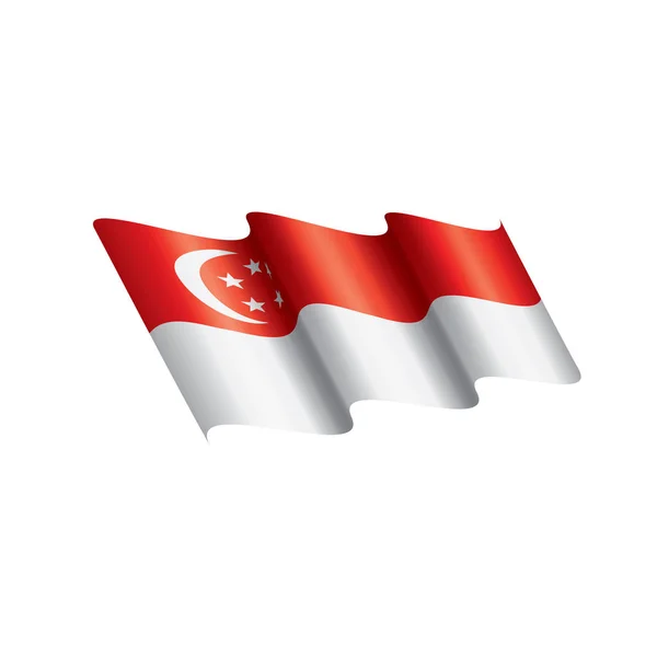 Σημαία της Σιγκαπούρης, εικονογράφηση διάνυσμα — Διανυσματικό Αρχείο