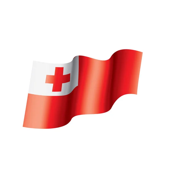 Vlag van Tonga, vectorillustratie — Stockvector