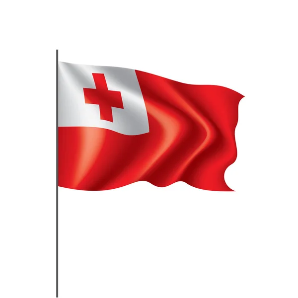 Tonga-Flagge, Vektorillustration — Stockvektor