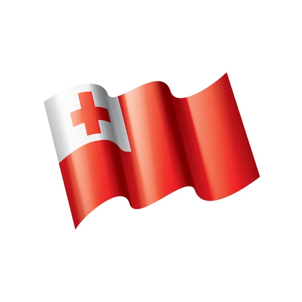 Bandera de Tonga, ilustración vectorial — Archivo Imágenes Vectoriales