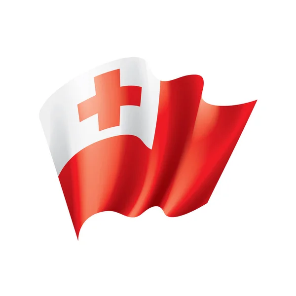 Tongas flagga, vektorillustration — Stock vektor