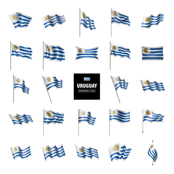 Bandeira do Uruguai, ilustração vetorial — Vetor de Stock