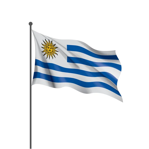 Bandera de Uruguay, vector de ilustración — Archivo Imágenes Vectoriales