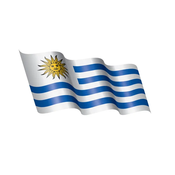 Bandera de Uruguay, vector de ilustración — Vector de stock