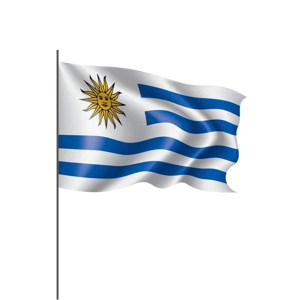 Steag Uruguay, ilustrație vectorială — Vector de stoc
