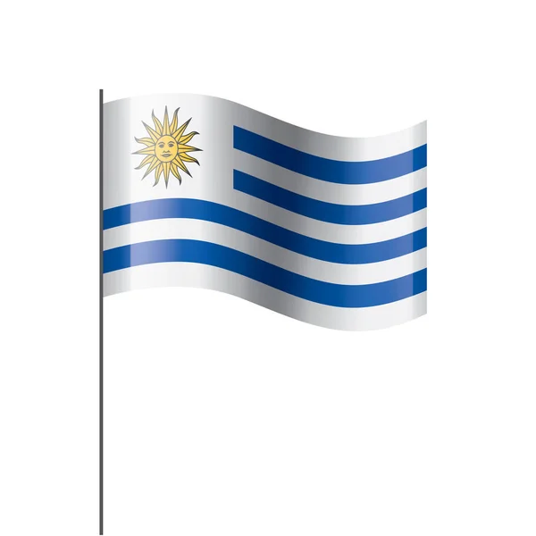 Bandeira Uruguai Ilustração Vetorial Sobre Fundo Branco — Vetor de Stock