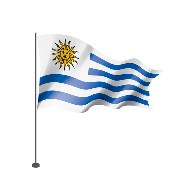 ウルグアイの旗、ベクトル イラスト — ストックベクタ