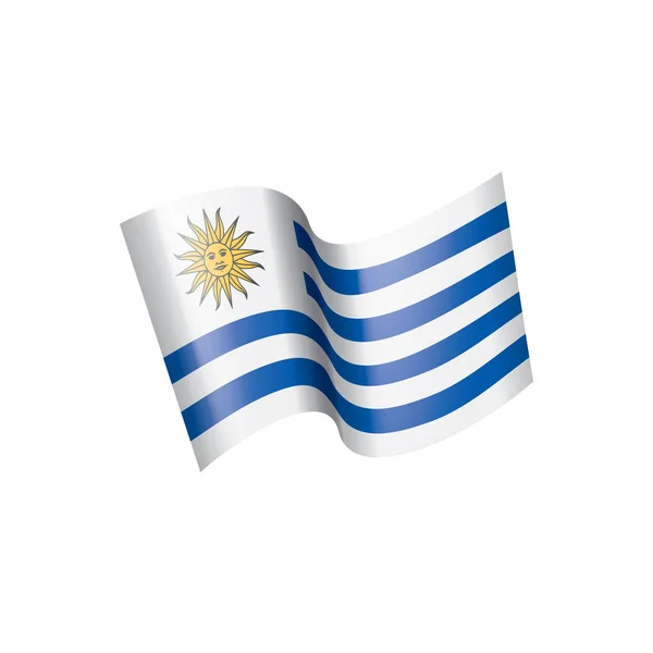 Bandera de Uruguay, vector de ilustración — Archivo Imágenes Vectoriales