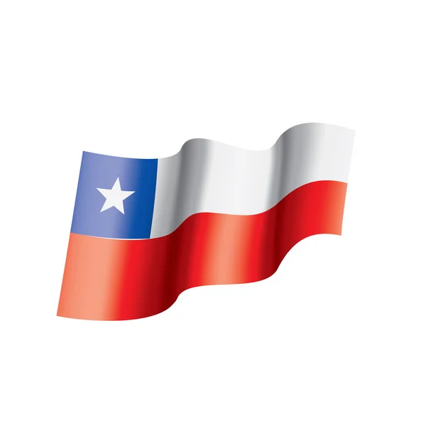 Bandera de Chile, vector de ilustración — Archivo Imágenes Vectoriales