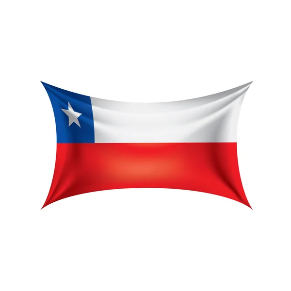 Bandeira do Chile, ilustração vetorial — Vetor de Stock