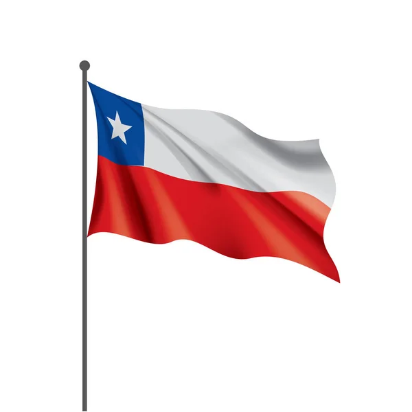 Chile vlajka, vektorová ilustrace — Stockový vektor